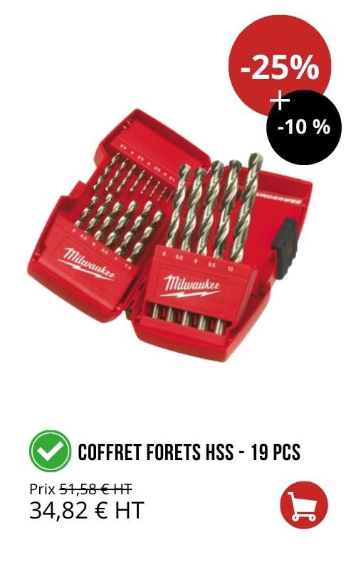 Coffret de foret 19 pcs